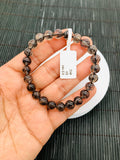 Black Rutile Bracelet 8.5 mm Size • Code #K2 • AAA Quality • Natural Rutilated Quartz • Rutile Round Beads Bracelet