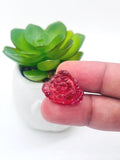 Pink tourmaline Carving - Code #4-7 - Size 21X25 mm - Weight -- Natural Pink Opal Loose Piece - Pink Opal Pendant