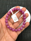 Ruby Bracelet • 9 mm Size • Code K6 • 7.5 Inch Length • AAAA Quality • Natural Ruby Round Bracelet
