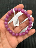 Ruby Bracelet • 8.5 mm Size • Code K8 • 7.5 Inch Length • AAAA Quality • Natural Ruby Round Bracelet