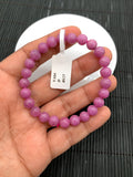 Ruby Bracelet • 9 mm Size • Code K17 • 7.5 Inch Length • AAAA Quality • Natural Ruby Round Bracelet