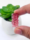 Pink tourmaline Carving - Code #9-11 - Size ---mm - Weight -- Natural Pink Opal Loose Piece - Pink Opal Pendant