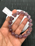 Super Seven Bracelet • 12 mm Size • Code S5 • 7.5 Inch Length • AAAA Quality • Natural Super Seven Round Bracelet