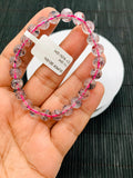 Super Seven Bracelet • 8 mm Size • Code S10 • 7.5 Inch Length • AAAA Quality • Natural Super Seven Round Bracelet