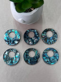 Abalone Shell pendant - 30mm Size- Pack of 4 Pcs- AAAA Quality- Natural Abalone Cabochons
