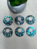 Abalone Shell pendant - 30mm Size- Pack of 4 Pcs- AAAA Quality- Natural Abalone Cabochons