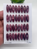 7x20 mm Purple Spiny Oyster Shell oval Cabs • Pack of 2 Pieces • AAA Quality • Natural Spiny Oyster Cabochon