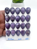 15X20mm Wampum Quahog Shell Pear Cabs • Pack of 1 Piece • AAA Quality • Natural Wampum Shell Cabochon • Flat Back