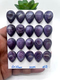 15X20mm Wampum Quahog Shell Pear Cabs • Pack of 1 Piece • AAA Quality • Natural Wampum Shell Cabochon • Flat Back