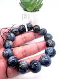 Pitersite Bracelet• 14 mm Size • Code #P4 • AAAA Quality • 7.5'' length • Natural Sapphire Round Bracelet