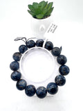 Pitersite Bracelet• 14 mm Size • Code #P4 • AAAA Quality • 7.5'' length • Natural Sapphire Round Bracelet