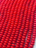Coral Rondel 10mm beads - Length 40 cm - Dyed Color Coral Roundel beads