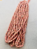 Rhodochrosite Faceted Heishi 5mm , AA Quality in 16 Inch strand . Natural gemstone, origin Argentina.