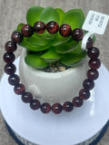 Red Rutile Round Bracelet • 8 mm Size • Code #C1 • AAA Quality • Natural Rutilated Quartz Bracelet