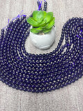 8MM Amethyst Round Beads , Length 40cm, Natural Amethyst Round .AAA Quality origin Africa