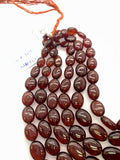 Hessonite Garnet Nugget Beads - 7x9 to 11x14 mm size - Code #H5 - AAA Quality- 16 Inch Length - Hessonite Tumble Beads