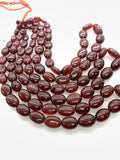 Hessonite Garnet Nugget Beads - 7x9 to 11x14 mm size - Code #H5 - AAA Quality- 16 Inch Length - Hessonite Tumble Beads