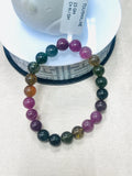 Tourmaline Bracelet- 8 mm Size - Code #GT26- AAA Quality -Weight 85.7 gm Natural Multi Tourmaline Round Bracelet - Length 7.5 Inch