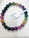 Tourmaline Bracelet- 8 mm Size - Code #GT27- AAA Quality -Weight 85.7 gm Natural Multi Tourmaline Round Bracelet - Length 7.5 Inch