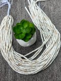Wampum Quahog Shell Tube Beads • 4x8 mm Size • 40 cm length • AAA Quality • Natural Wampum Shell • Cream Matte Color • Origin East Coast USA