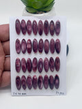 7x20 mm Purple Spiny Oyster Shell oval Cabs • Pack of 2 Pieces • AAA Quality • Natural Spiny Oyster Cabochon