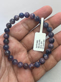 Sapphire Bracelet (BI COLOR) - 7.5 mm Size • Code # BS1 • AAA Quality • 7.5'' length • Natural Star Sapphire Round Bracelet