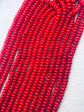Coral Rondel 10mm beads - Length 40 cm - Dyed Color Coral Roundel beads