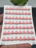 8mm Queen Conch Shell Triangle Cabs • Pack of 4 Pcs • AAA Quality • Flat Back • Queen Conch Cabochons
