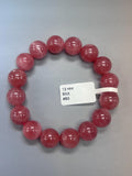 Rhodochrosite Round Bracelet - 13 mm Size - Code #B3 - AAAA Quality - Length 7.5 Inch- Natural Rhodochrosite Bracelet