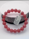 Rhodochrosite Round Bracelet - 10.5 mm Size - Code #B5 - AAAA Quality - Length 7.5 Inch- Natural Rhodochrosite Bracelet