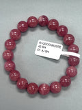 Rhodochrosite Round Bracelet - 10.5 mm Size - Code #B5 - AAAA Quality - Length 7.5 Inch- Natural Rhodochrosite Bracelet