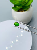 Chrome Diopside Oval Cabs • 5x7 mm Size • Pack of 4 Pieces • AAA Quality • Natural Chrome Diopside Cabochon •