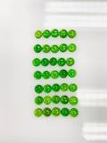 Chrome Diopside Round Cabs • 3 mm Size • Pack of 6 Piece • AAA Quality • Natural Chrome Diopside Cabochon •