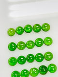 Chrome Diopside Round Cabs • 4 mm Size • Pack of 5 Piece • AAA Quality • Natural Chrome Diopside Cabochon •