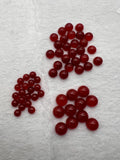 Carnelian cabs size 6,8,10mm Round cabs, orange carnelian cabochons, Pack of 5 pieces.