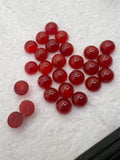 Carnelian cabs size 6,8,10mm Round cabs, orange carnelian cabochons, Pack of 5 pieces.