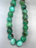 Chrysoprase Round Beads • 16-17 mm Size • Code #A1-A2 • AAAA quality • Length 40 Cm • Natural Chrysoprase beads • Origin Australia
