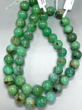 Chrysoprase Round Beads • 16-17 mm Size • Code #A3-A4 • AAAA quality • Length 40 Cm • Natural Chrysoprase beads • Origin Australia