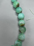 Chrysoprase Round Beads • 14 mm Size • Code #A5-A6 • AAA quality • Length 40 Cm • Natural Chrysoprase beads • Origin Australia