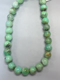 Chrysoprase Round Beads • 14 mm Size • Code #A5-A6 • AAA quality • Length 40 Cm • Natural Chrysoprase beads • Origin Australia