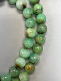 Chrysoprase Round Beads • 14 mm Size • Code #A5-A6 • AAA quality • Length 40 Cm • Natural Chrysoprase beads • Origin Australia