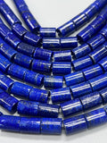Lapis Tube Beads • 8X12 mm Size • Length 40 cm - AAA Quality • Natural Malachite Cylinder Beads- Malachite Barrel Beads