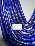 Lapis Tube Beads • 8X12 mm Size • Length 40 cm - AAA Quality • Natural Malachite Cylinder Beads- Malachite Barrel Beads