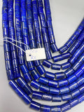 Lapis Tube Beads • 8X12 mm Size • Length 40 cm - AAA Quality • Natural Malachite Cylinder Beads- Malachite Barrel Beads