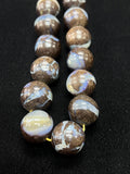 Australian Boulder Opal Beads • 14-17 mm size • Code #B5 • AAA Quality • Natural Australian Opal • Rare Beads