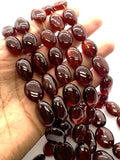 Hessonite Garnet Nugget Beads - 11x14 to 14x23 mm size - Code #H2 - AAA Quality- 16 Inch Length - Hessonite Tumble Beads