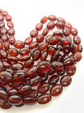Hessonite Garnet Nugget Beads - 9X12-13 mm size - Code #H3 - AAA Quality- 16 Inch Length - Hessonite Tumble Beads