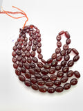 Hessonite Garnet Nugget Beads - 7x9 to 11x14 mm size - Code #H5 - AAA Quality- 16 Inch Length - Hessonite Tumble Beads
