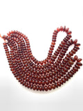 Hessonite Garnet Roundel Beads - 8 -12 MM Size- AAA Quality- 17 Inch Length-