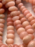 Pink Opal Rondelle Beads 9/10 mm- AAA quality beads - Length 16"- Peruvian Pink Opal Roundel
